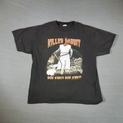 Vintage Monty Python Killer Rabbits Shirt Mens XL Black 2000 Y2K