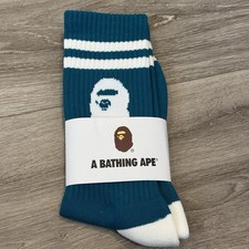 A Bathing Ape BAPE Crew Socks TEAL Brand New
