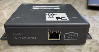 Rauland TCC2022 Zone Page Module TCC 2022 Telecenter Rauland Borg
