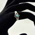 Vintage Southwestern Bell Trading Post Turquoise Sterling Silver Ring Size 6.25