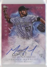 2017 Topps Inception Rookie Auto Magenta 49/99 German Marquez #139 Auto 2x4