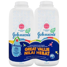 Johnson's Baby Powder Regular Scent Natural Silky Soft Skin 500gX2- FAST SHIPP