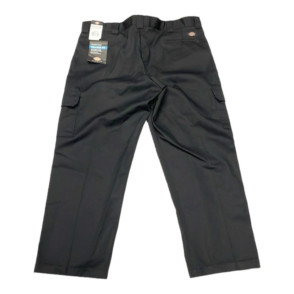 NEW Dickies Men's Relaxed Straightfit Cargo Work Pants Black NWT 40X30