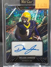 DESJUAN JOHNSON 2023 WILD CARD WILDCHROME BLUE DIAMOND AUTO RC #5/5 RAMS QQ