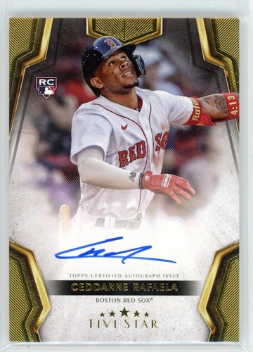 Ceddanne Rafaela 2024 Topps Five Star Rookie On Card Auto #FSA-CR Red Sox RC