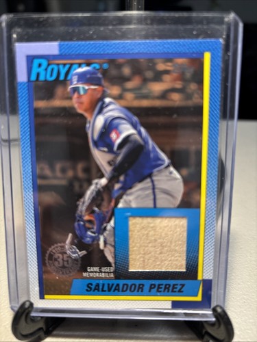 2025 Topps Series 1 Salvador Perez Game-Used Bat Relic Blue Parallel /50