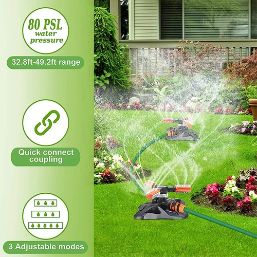 360 ° Rotation Automatisches Bewässerungssystem Garten Rasen Sprinkler Terrasse Wasser sparen USA - Bild 2 von 9