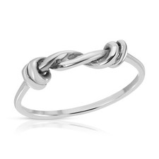 Sterling Silver 925 Knot Ring Endless Knot Simple Ring Dainty Love Jewelry R111