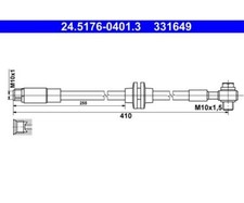 Bremsschlauch ATE 24.5176-0401.3 für Opel Astra J Caravan