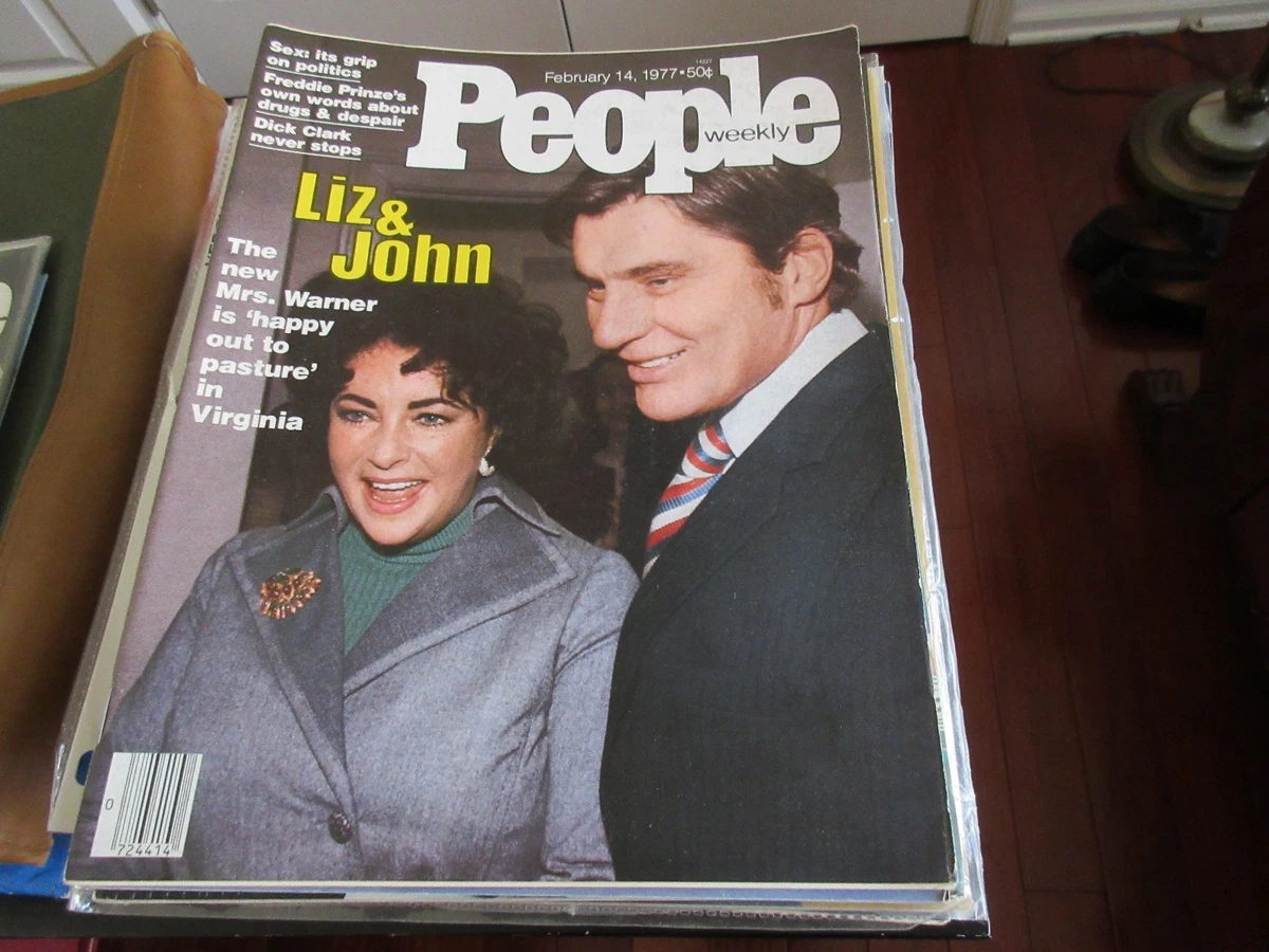 Liz andamp; John , People Magazine , 2/14/77 ,Sex/Politics ,Freddie Prinze ,Dick Clark eBay