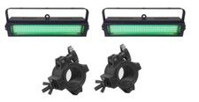 2x Blizzard MAX L 3-In-1 Strobe, Blinder, Wash RGB LED W/ Clamps