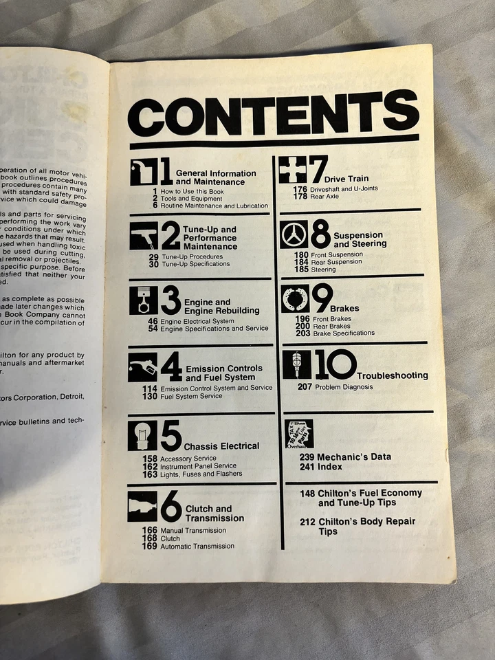 Chilton Repair Manual 7307 Buick Century & Regal 1975-83 Vintage - Image 3 of 4