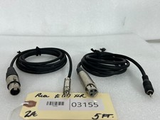 Unbranded 5FT RCA To F 3 Pin XLR AUdio Cable 03155 LOT OF 2 TRUEHEARTSOUND