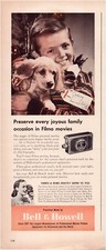 Print Ad Bell Howell Filmo Camera 1946 Half-Page Magazine 5"'x12"