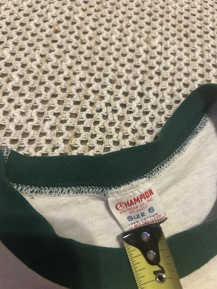 1950s 1960s Champion Running Man Baylor University Youth Size 6 T-shirt - Image 2 of 4