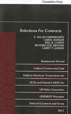 Selections for Contracts: Uniform Commercial Code, Restatement (Selected...