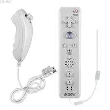 2 in 1 Motion Plus Remote Controller + Nunchuck Set for Wii & Wii U Video Game