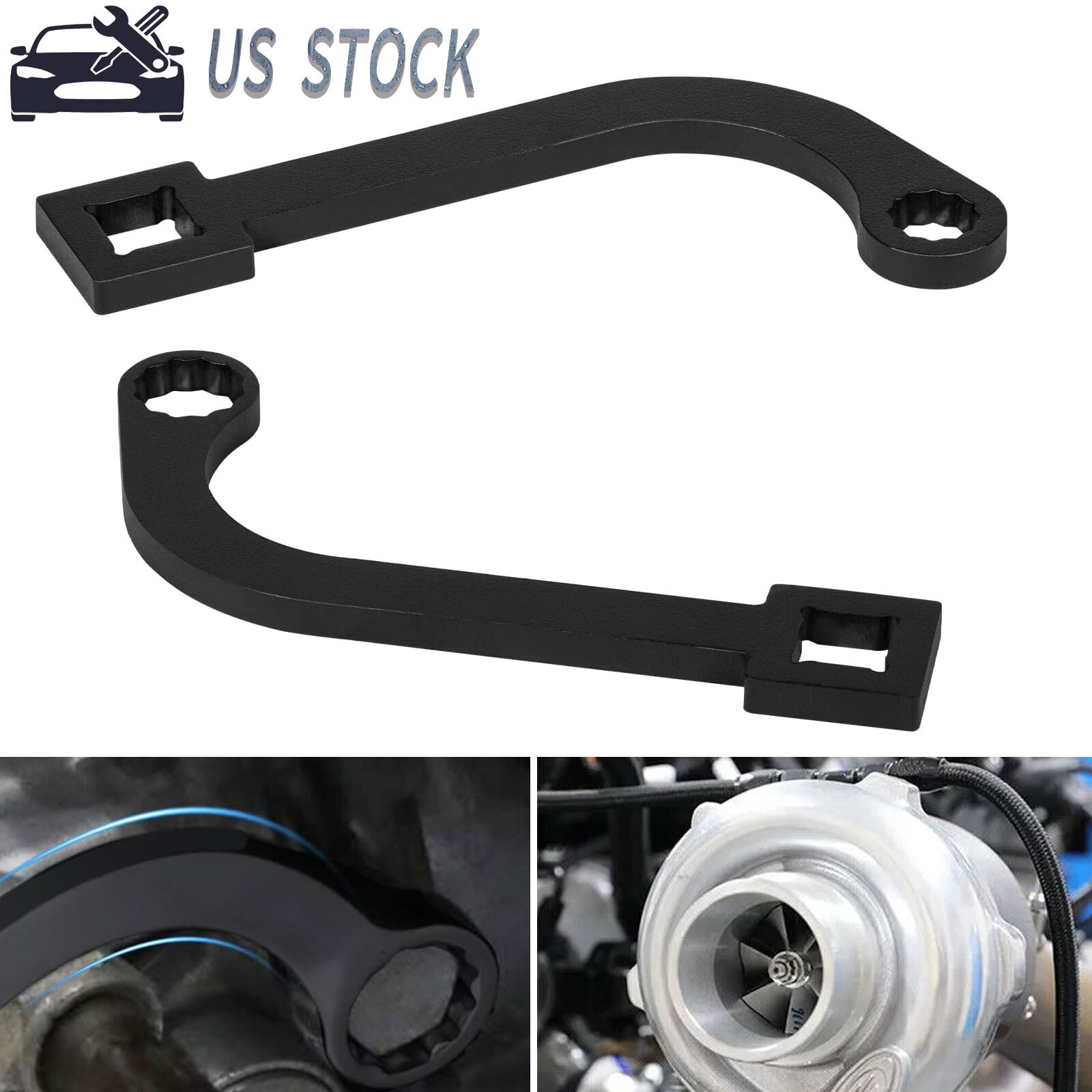 9866B 12MM & 15MM 12-Point Turbo Charger Bolt Wrench Tool Pair with 1/2" Drive