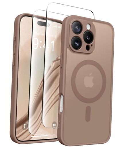 Magnetic Compatible with iPhone 16 Pro Max For iPhone 16 Pro Max 6.9inch Brown