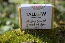 Barre de shampooing suif à l'huile de bardane et de chanvre, 100gr, naturel, ...