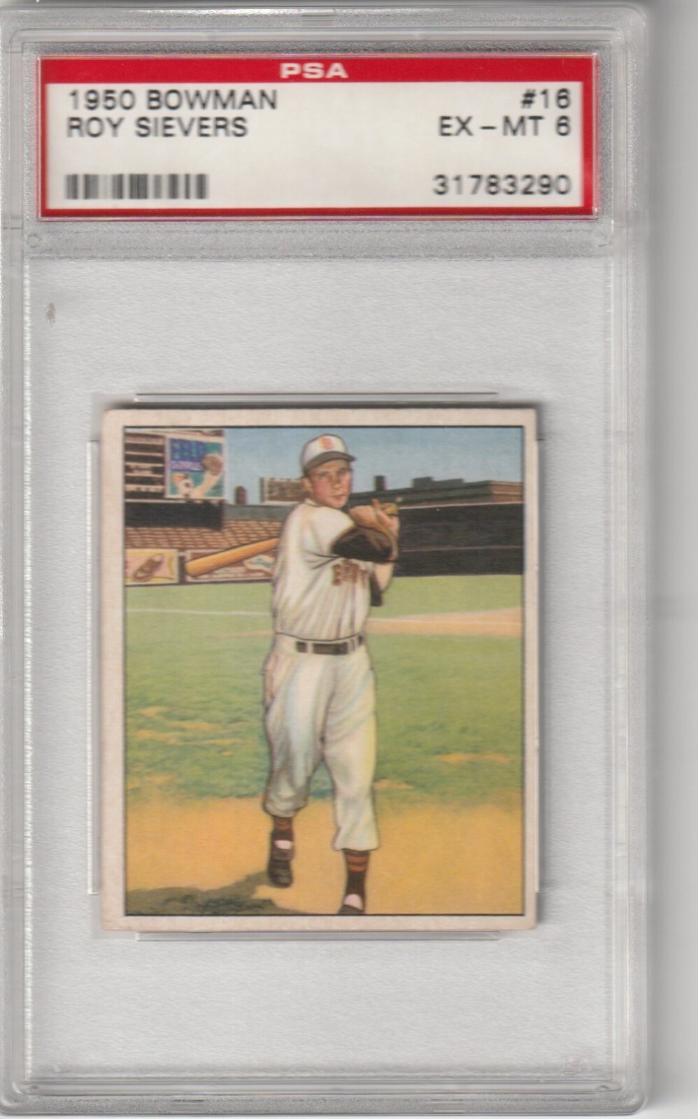 1950 Bowman Roy Sievers #16, PSA EX-MT 6
