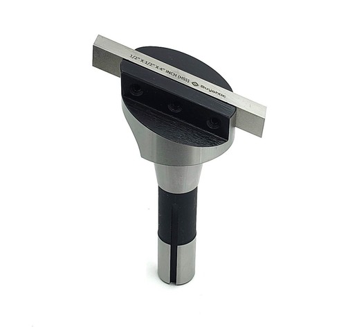 2.5" Head Dia Fly Cutter R8 Shank (7/16" UNF Drawbar) w/ 1/2" HSS Tool Bit - Picture 4 of 8
