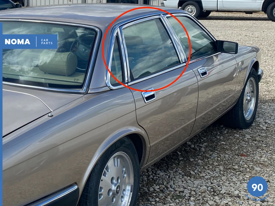 Marco de ventana de puerta exterior lateral derecho trasero derecho Jaguar XJ6 XJ40 SWB 88-94 moldura OEM Foto 2 de 4