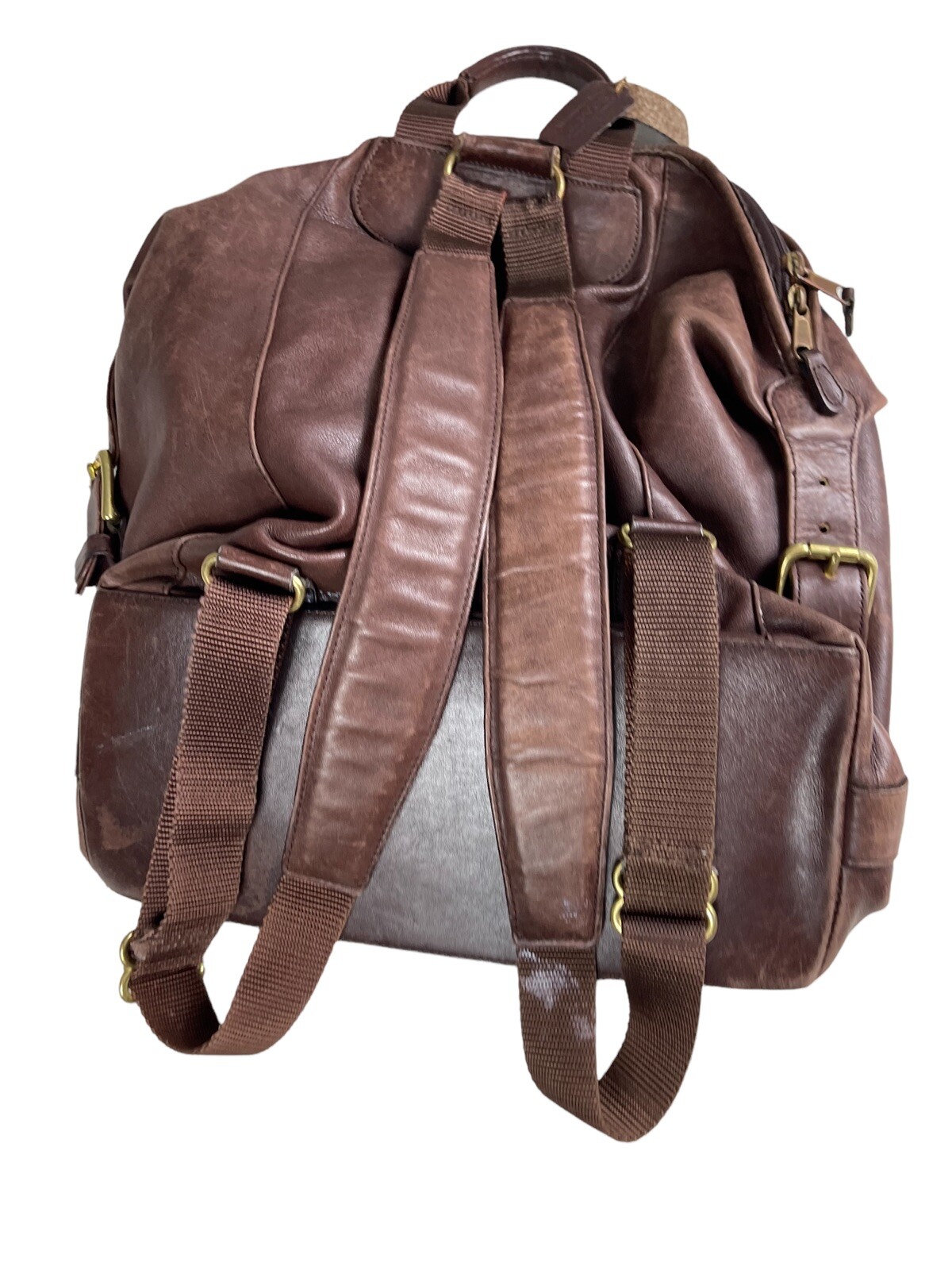 vintage coach backpack brown distressed leather carry… Gem