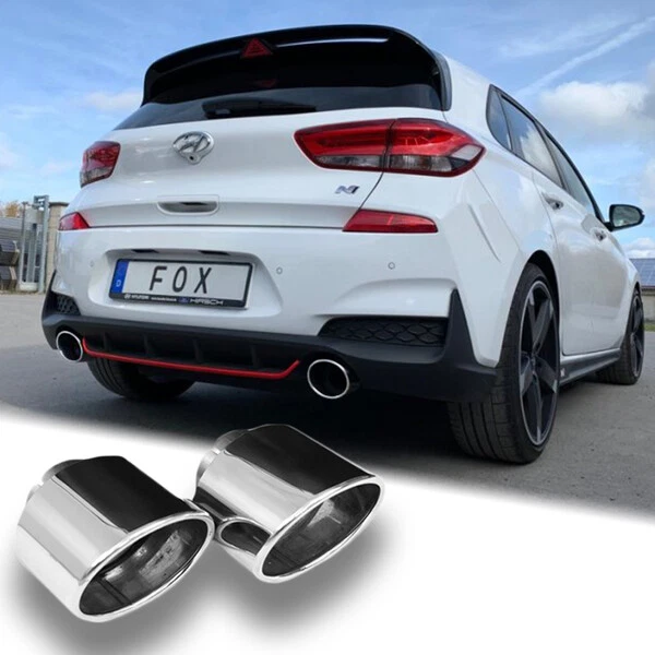 FOX Sportauspuff Endrohre Hyundai i30N Performance Fastback 2.0l je 1x129x106mm