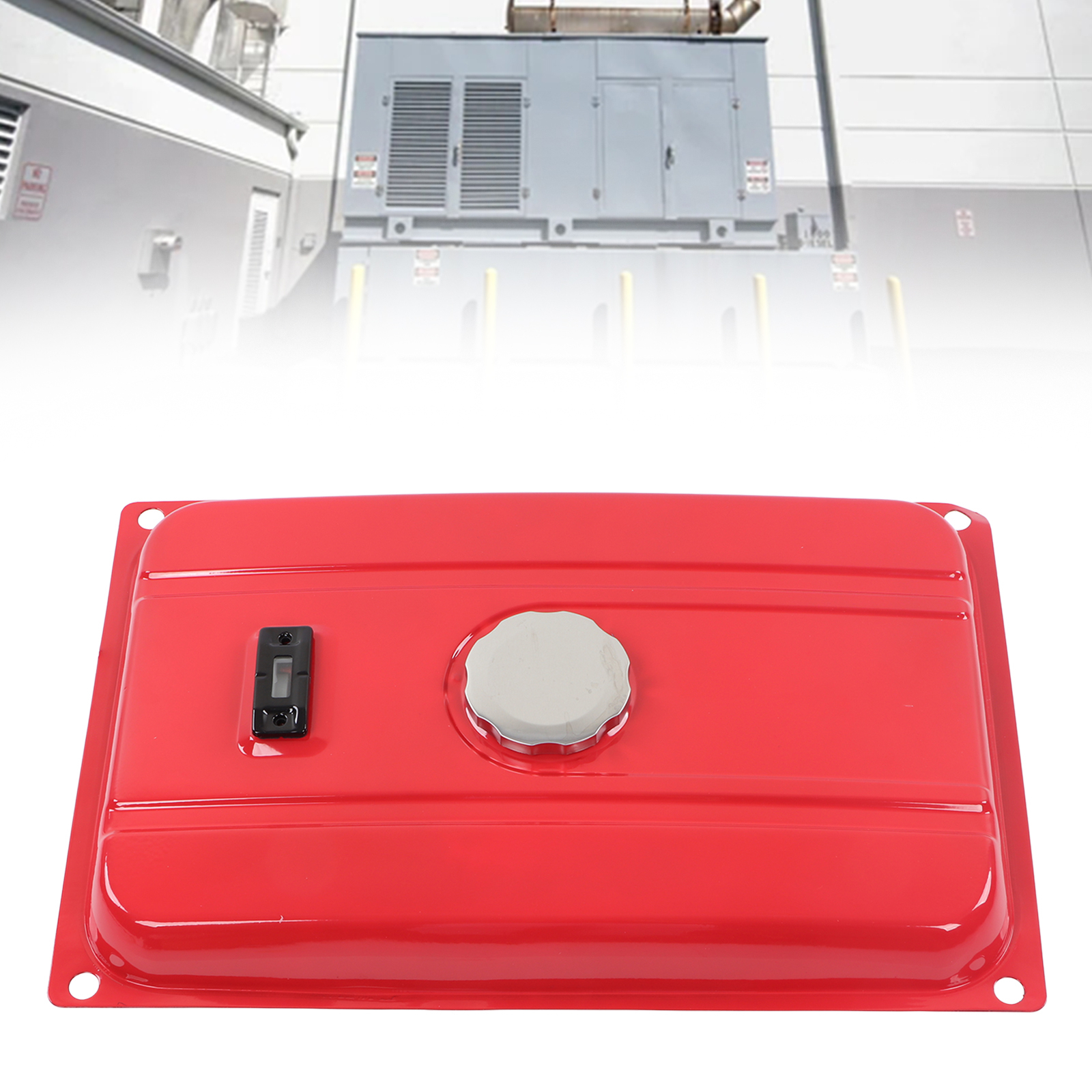 Generator Fuel Tank EC2500 Stainless Steel Red Heavy Rectangular