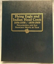 Whitman Classic Album #9111 Flying Eagle and Indian Head Cents 1856-1909, New