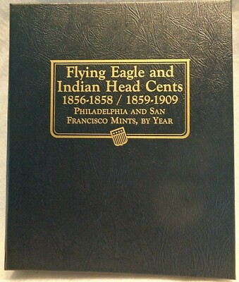Whitman Classic Album #9111 Flying Eagle and Indian Head Cents 1856-1909, New