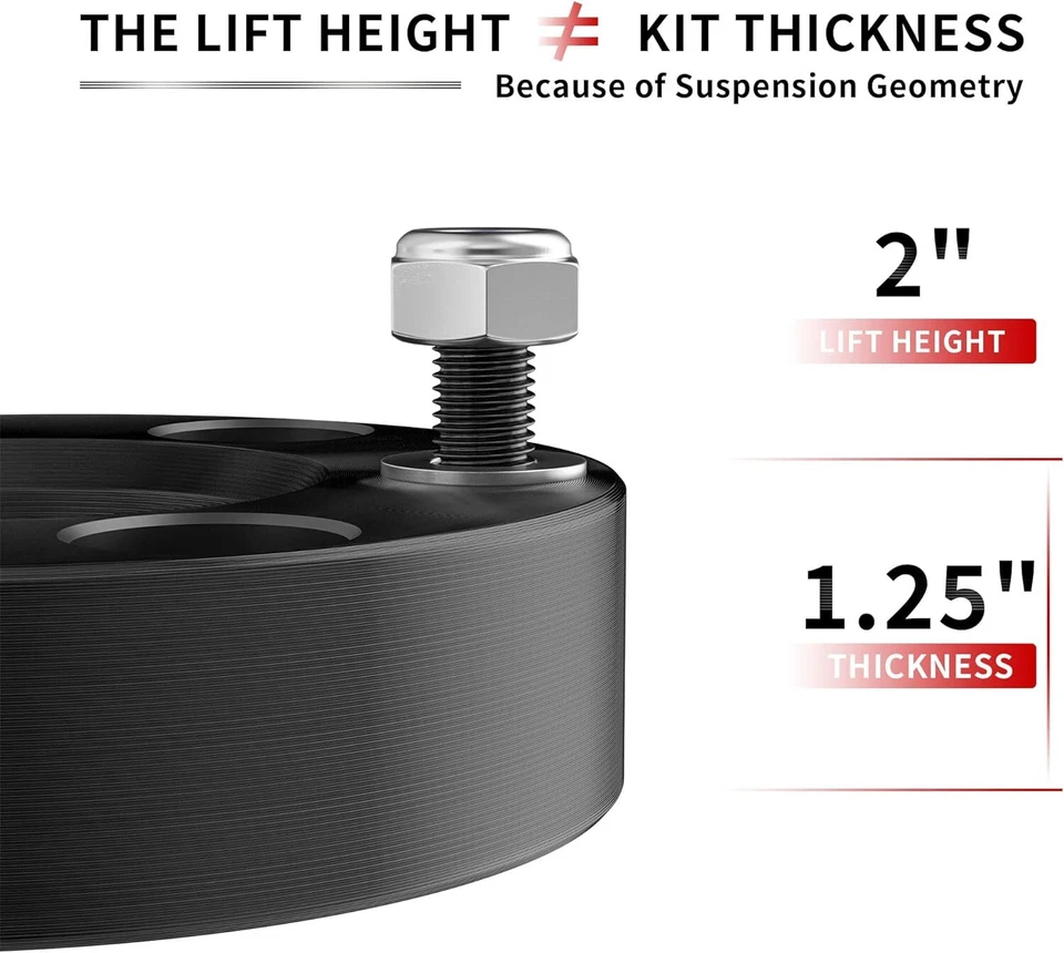 2inch Black Front Leveling Lift Kit Block Height For 2007 Mitsubishi Raider 2WD - Изображение 4 из 4