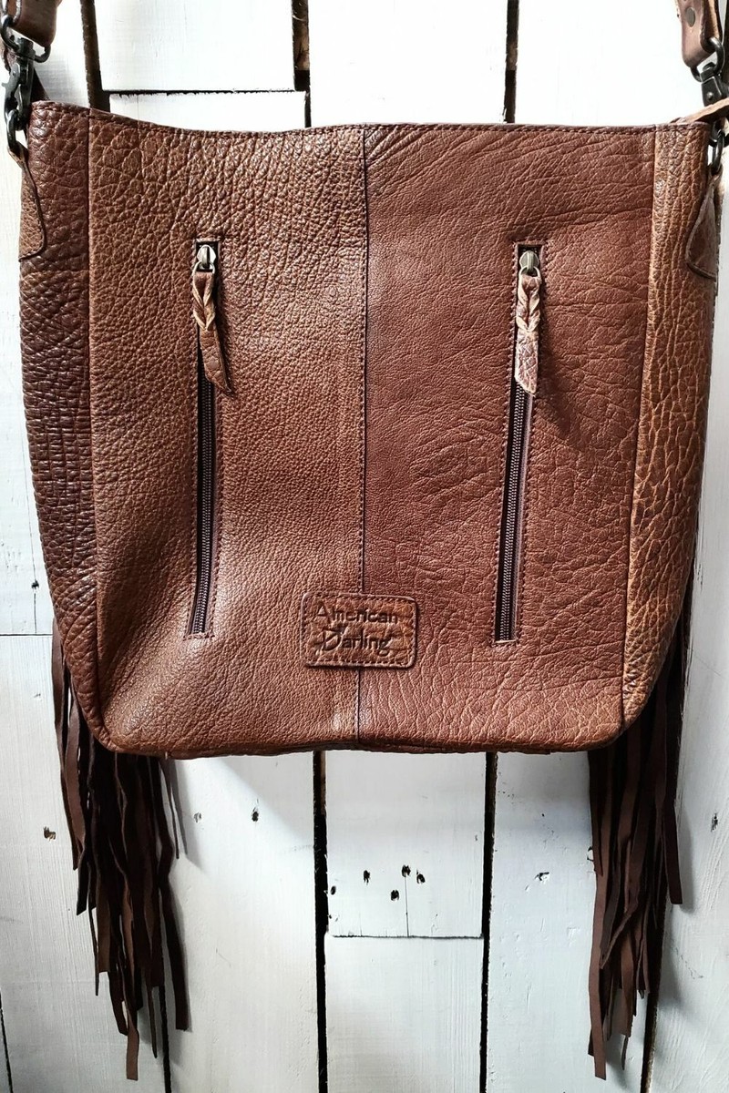 American Darling BRAND NEW WITH TAGS HIDE ON HAIR TOOLED LEATHER CARRY CONCEAL American Darling Conceal Carry Hide On Bag main image 3