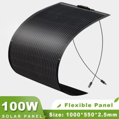 100W Flexible Solar Module Mono PV Solar Panel RV Boat Camping Power Generation