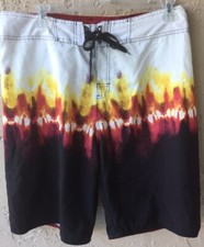 Burnside Men's Board Shorts Unlined Size 36 Tropical Swim Trunks