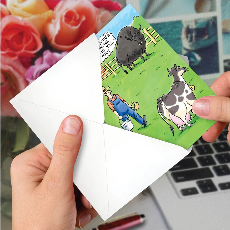 1 смешная открытка на день рождения с конвертом - Jealous Bull C2595BDG - Изображение 4 из 4