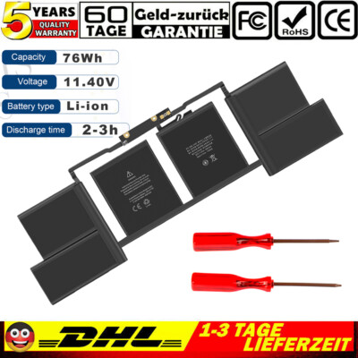 A1820 A1707 Akku Für MacBook Pro 15'' A1707 Late 2016 Mid 2017 EMC 3162 3072