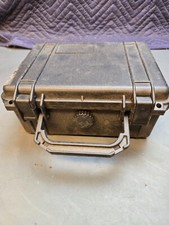 Pelican type waterproof padded black storage case locate