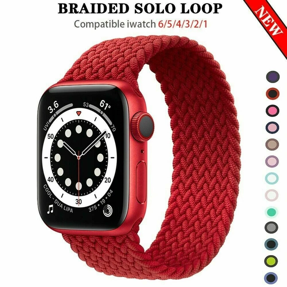 Solo Elastic Belt Loop Silicone Strap For Apple Watch 6 SE 5 4 3 2 1 iWatch band - Image 4 of 4