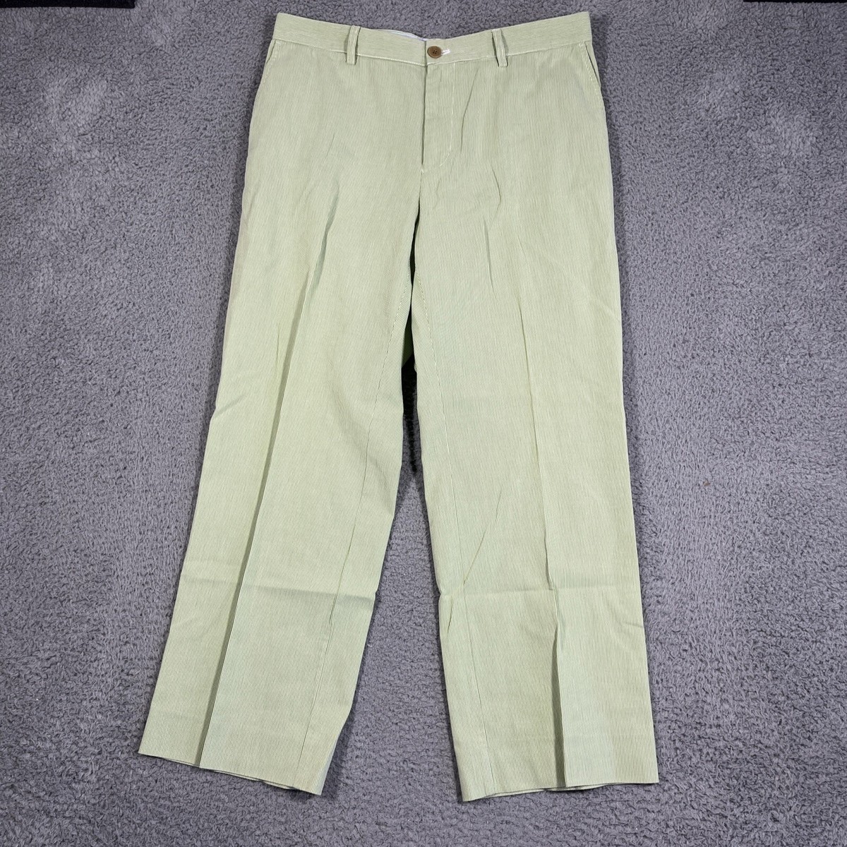 Vineyard Vines Pants Men 36xU Green Chino Flat Front Slim Fit