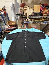 Harley Davidson Mens Large Garage Mechanic Style Shirt Short Sleeve