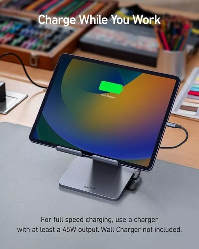 Anker 551 USB-C Hub 8-in-1 Foldable Tablet Stand Dock 4K HDMI 2x USB-A for iPad - Picture 5 of 7