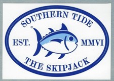 NEW AUTHENTIC SOUTHERN TIDE THE SKIPJACK FISH CAR STICKER DECAL