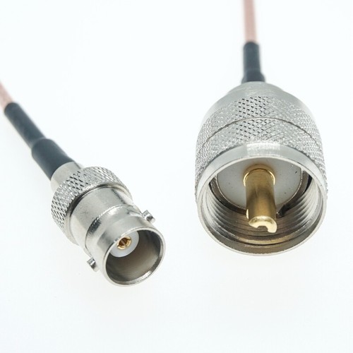 UHF Male PL259 To BNC Female Connector RF Jumper Coaxial RG316 Pigtail Cable - Picture 5 of 7