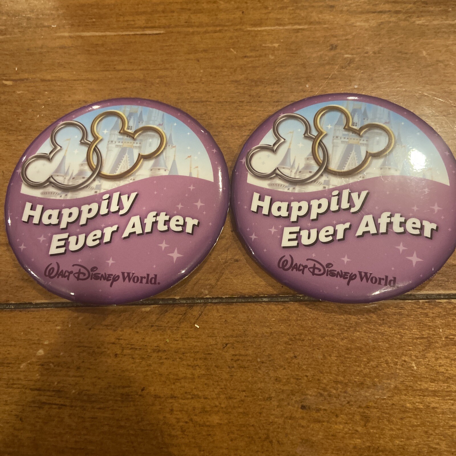2 Walt Disney World HAPPILY EVER AFTER First Visit Collector Pin Button ...