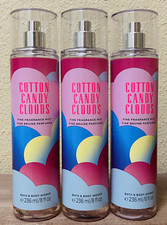 Bath Body Works Cotton Candy Clouds Fine Fragrance Mist 8 fl oz Set of 3