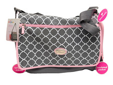 Babyboom ESSENTIALS Messenger Diaper Bag with Hard Wipes Case