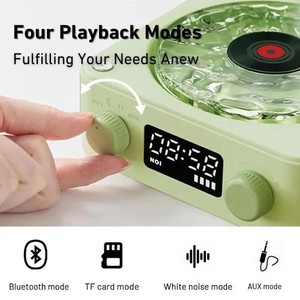 WAVES KW03 White Noise Bluetooth Speaker Ambient Light Alarm Clock, Dark Green