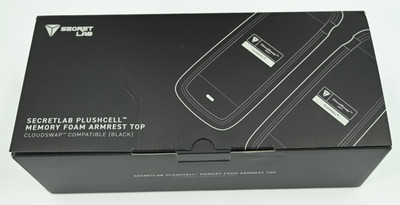 Secret Lab Plushcell Memory Black Foam Armrest Cloudswap Compatible NEW in Box